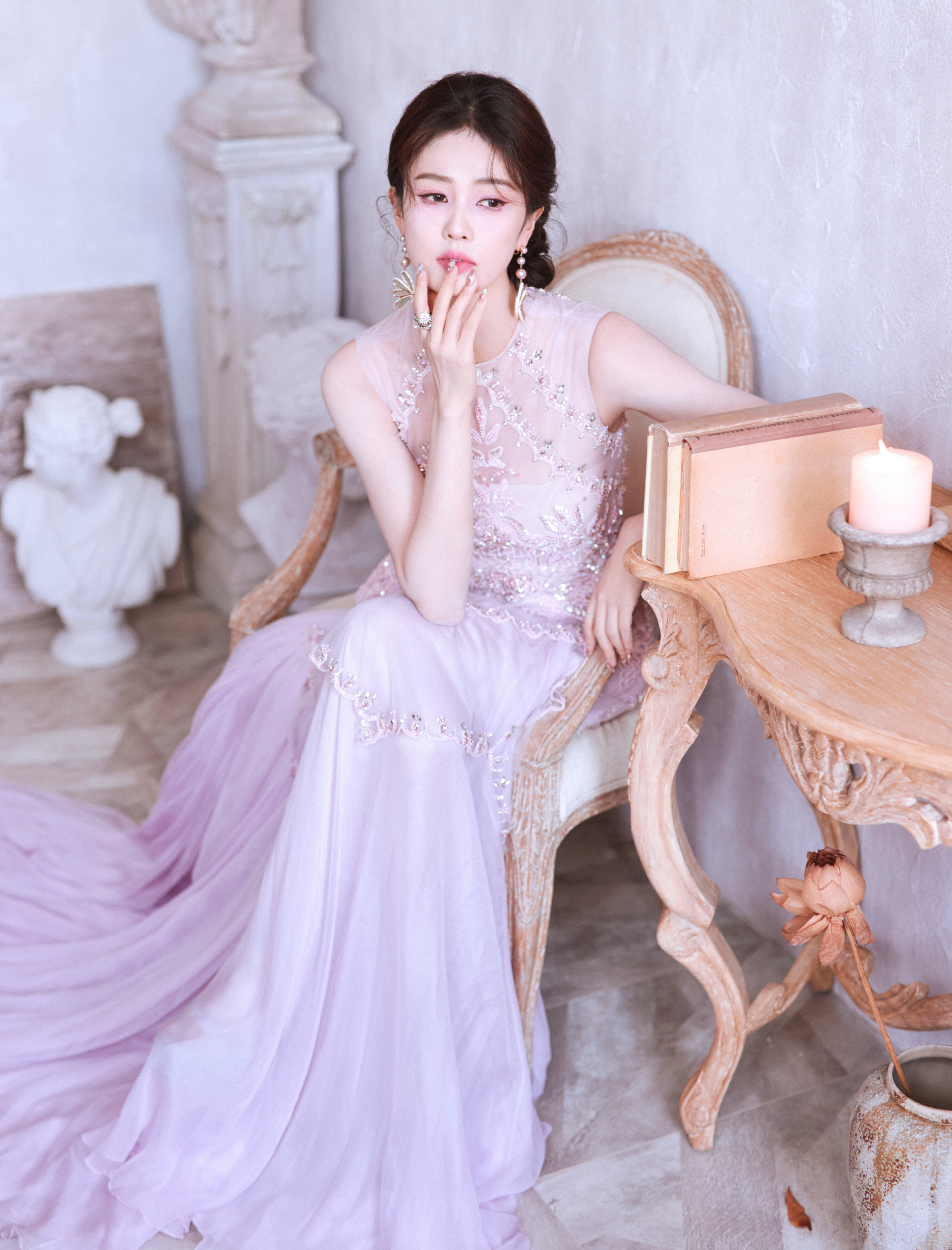 白鹿# 粉色梦幻礼服,变身浪漫公主