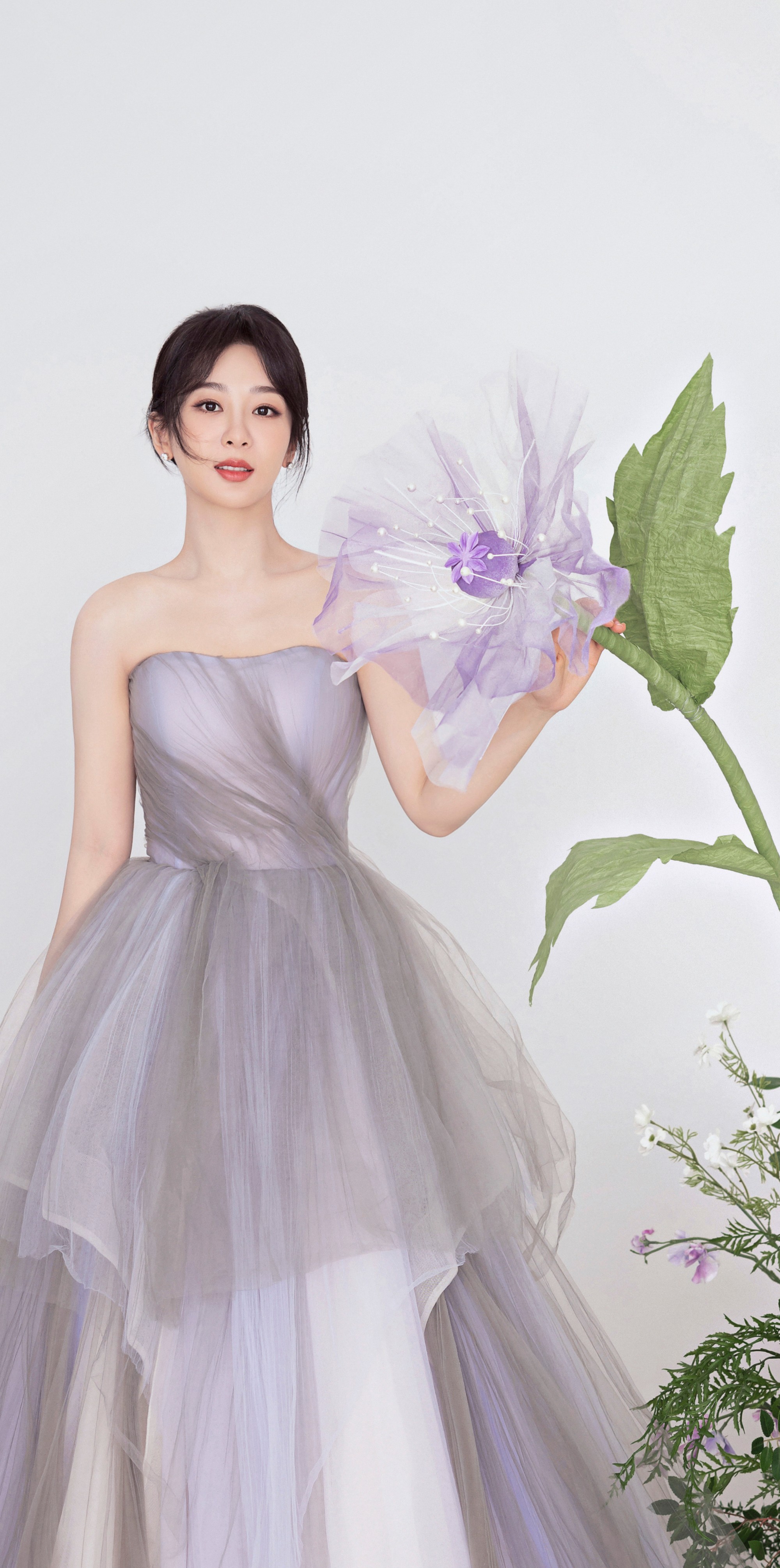 杨紫#婚纱大片,玫瑰粉氛围浪漫唯美