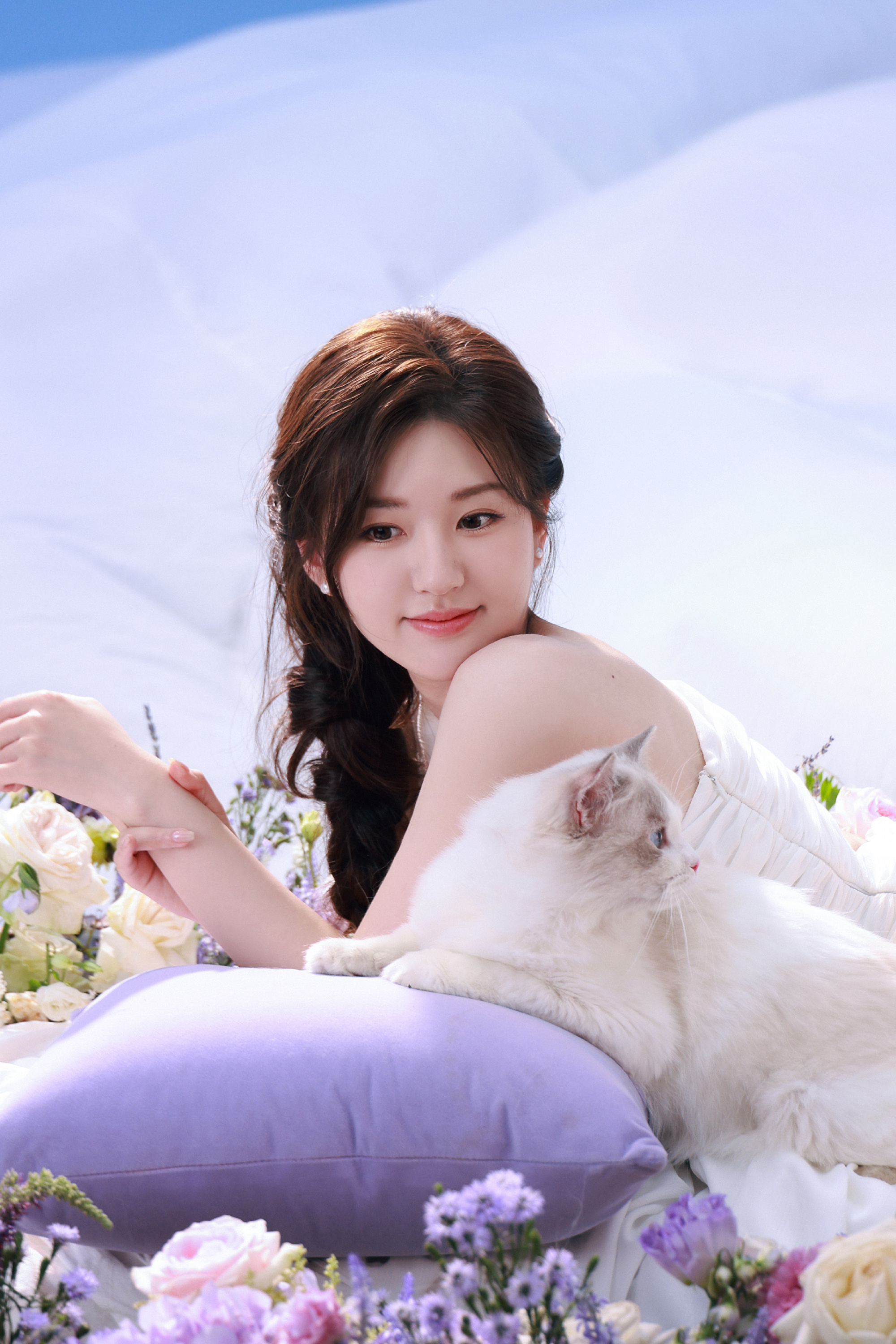 赵露思#白色柔美小清新写真图集 67