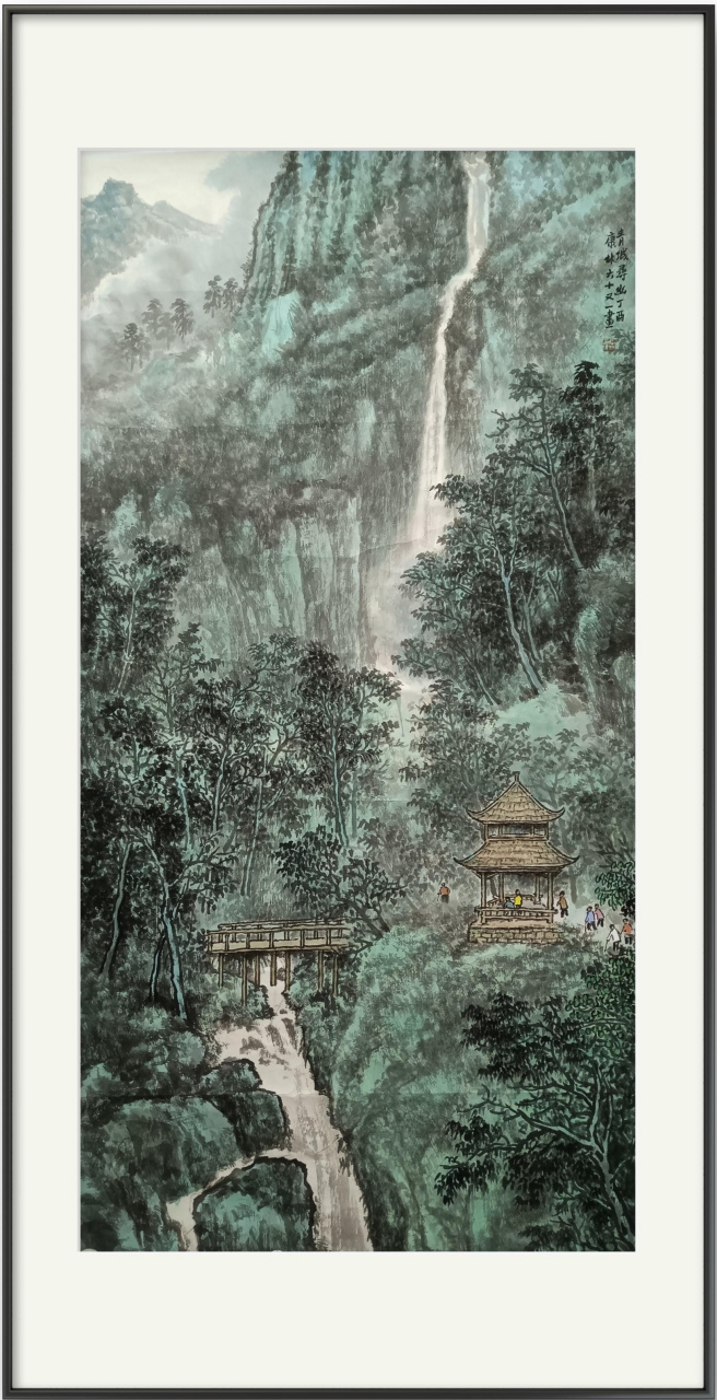 徐康林山水画《青城寻幽》