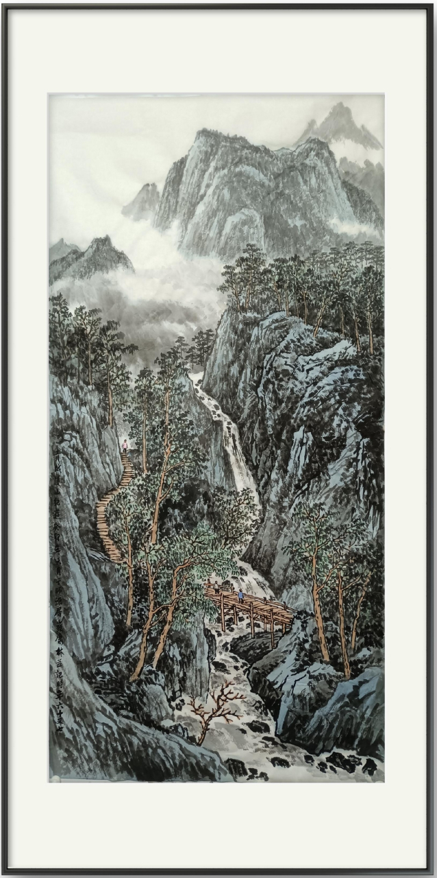 徐康林山水画《青城后山纪逰》