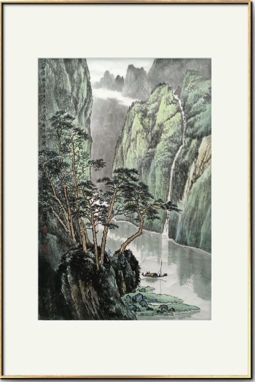 徐康林山水画《空谷清幽》,2021年画于工作室.