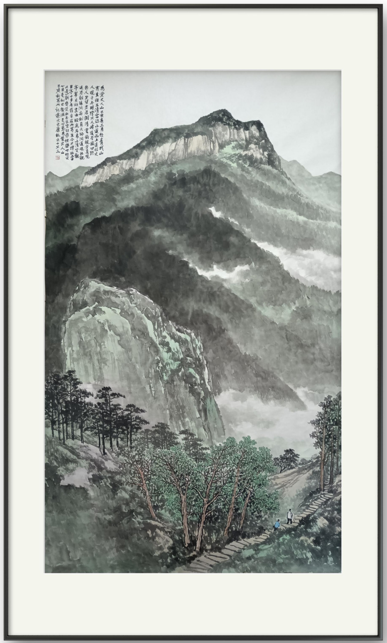 徐康林山水画青城山《蹬丈人峰》,2019年写生归来画于工作室.