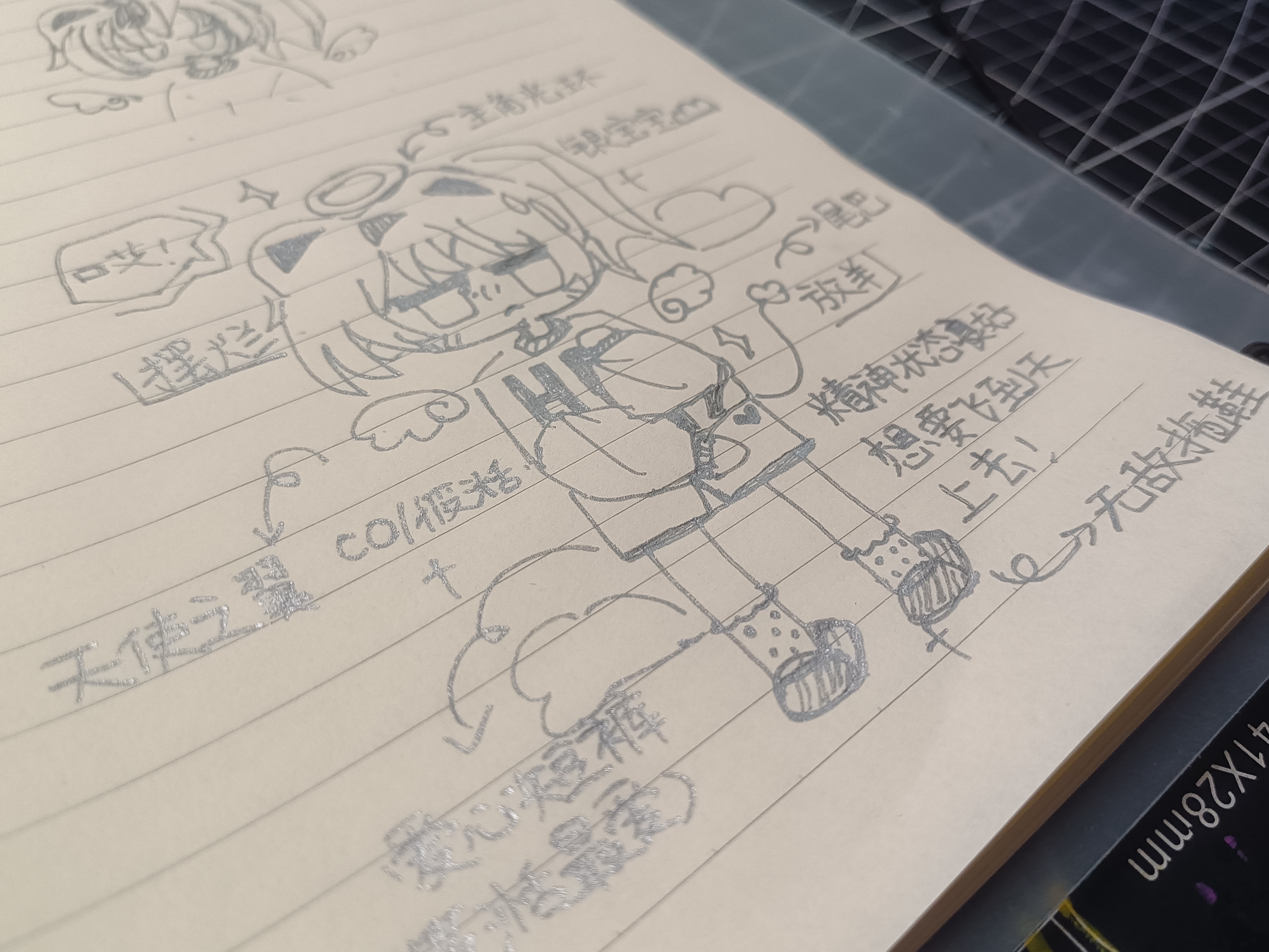 银宝宝来撸 因为是银色笔画的,反光严重,第一副就很难看 第二幅还行