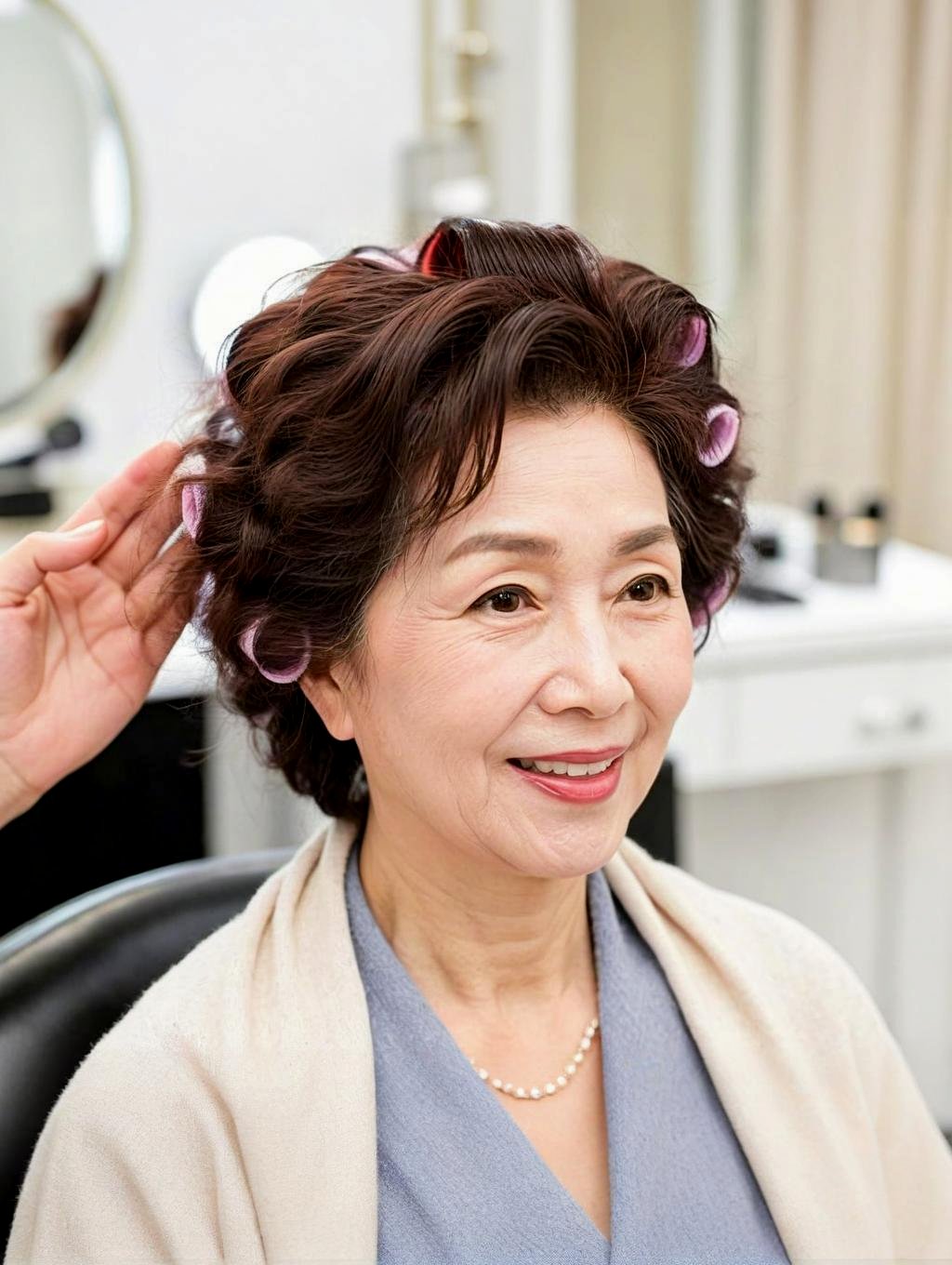 阿姨发型60岁以上冷烫烫发老年人烫染老太太发型烫发老年人烫发步骤