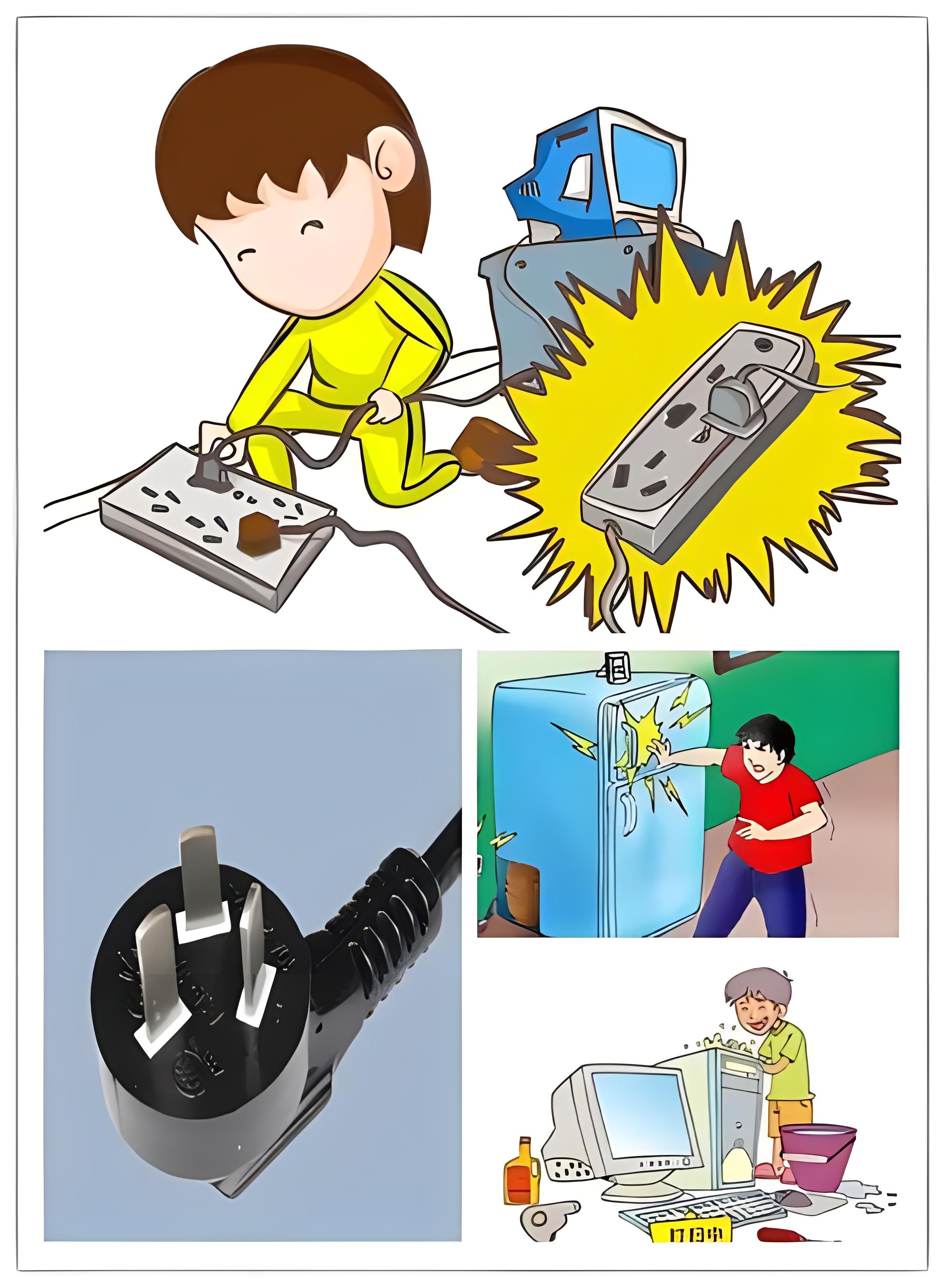 家庭安全用电常识 1,入户电源线避免过负荷使用,破旧老化的电源线应