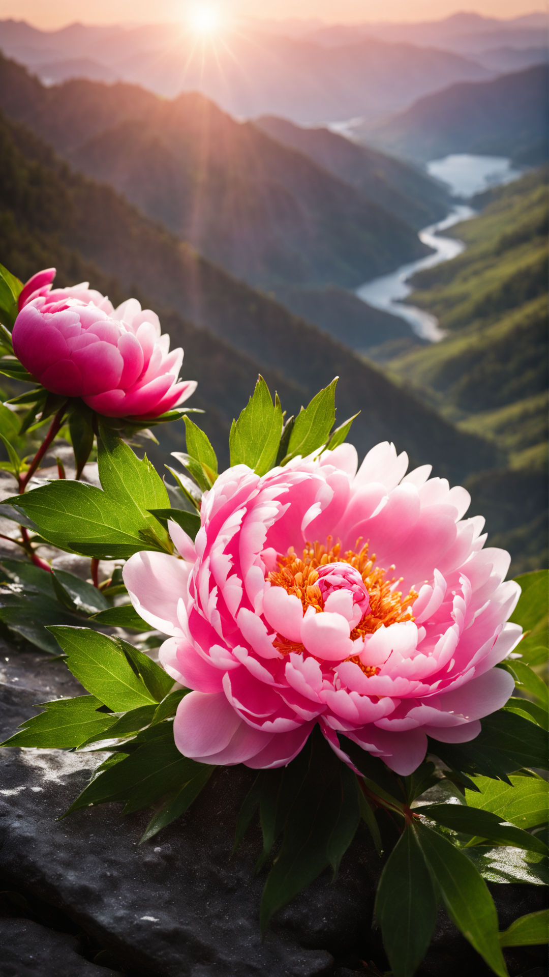 牡丹花,草本植物,名贵花卉之一.