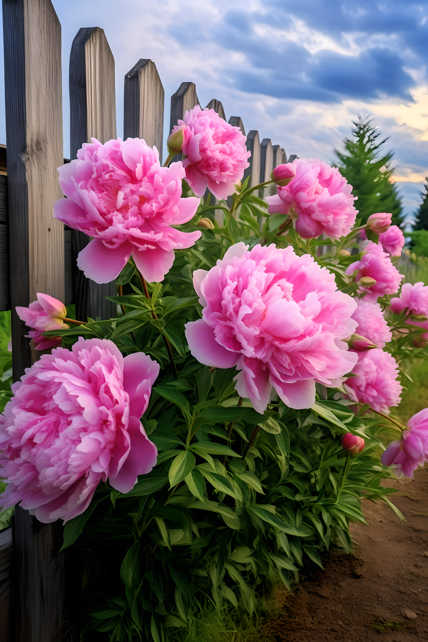 粉色芍药花形态优美