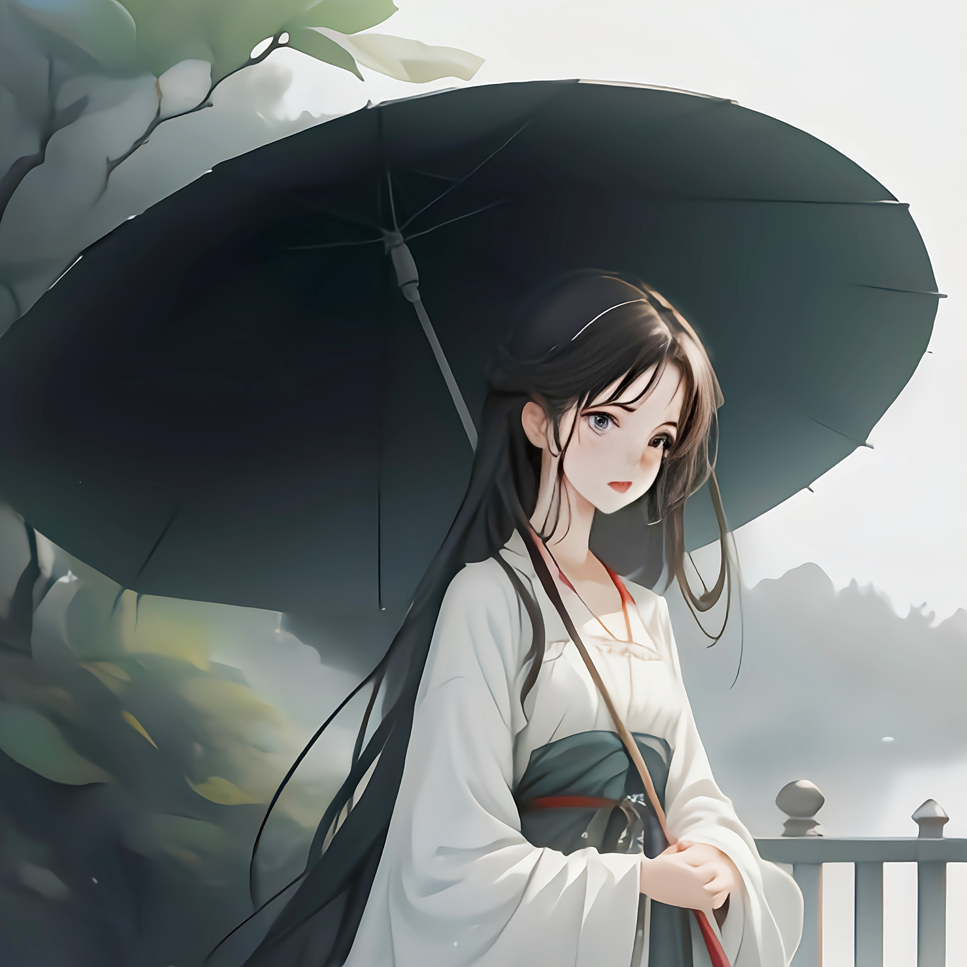 从此烟雨落金城,一人撑伞两人行.