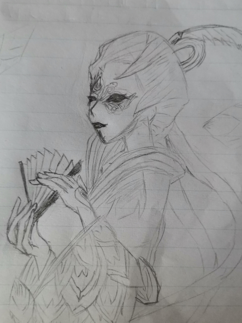 红蝶白孔雀,就随便画了画