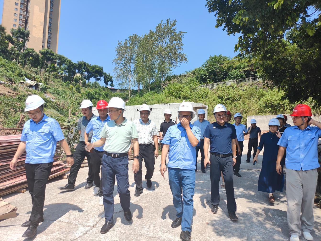 广安爱众股份董事长实地调研邻水爱众环保提标升级改造工程项目