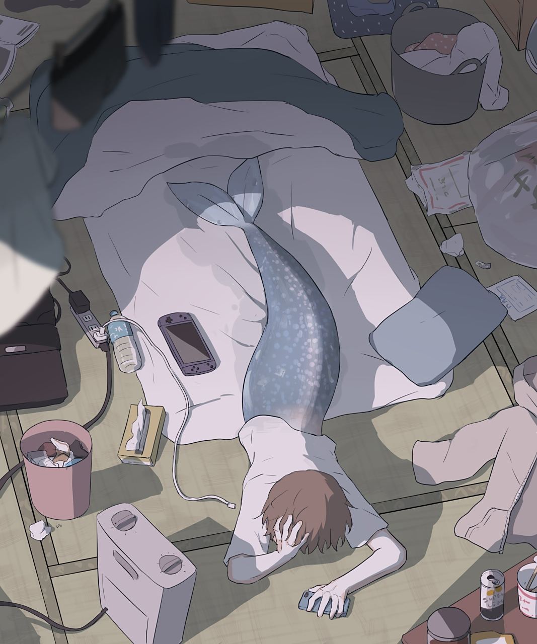 周末躺床上的我 画师:avogado6