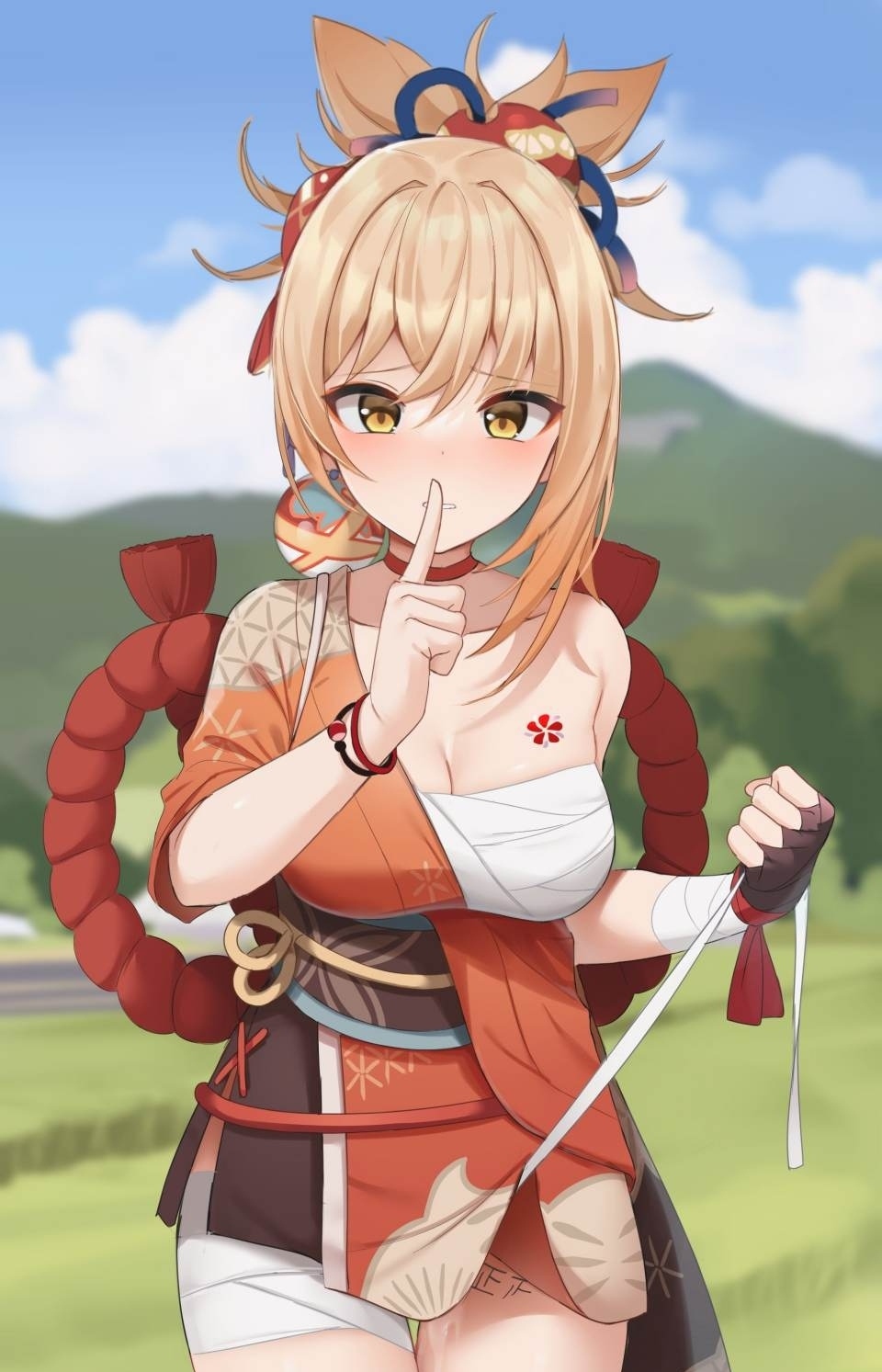 想看宵宫姐姐的花瓣吗#原神# #原神创作者激励计划# #长野原宵宫我爱