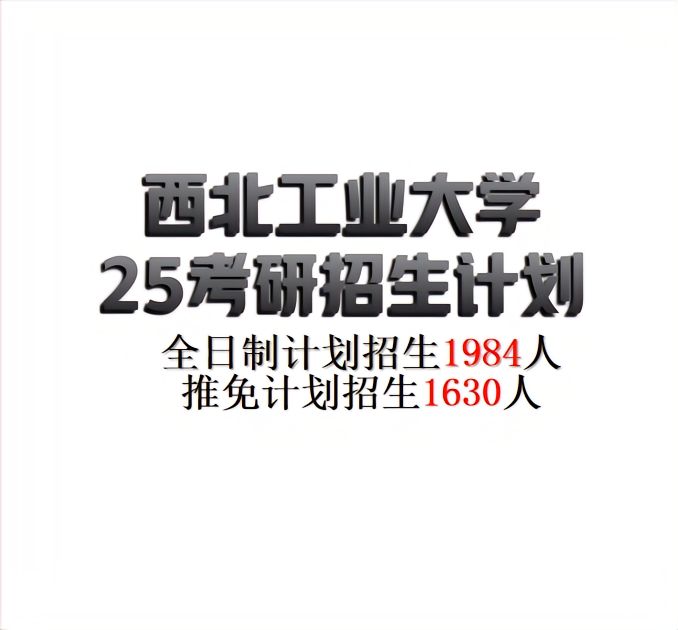 西北工业大学25年考研各专业计划招生人数