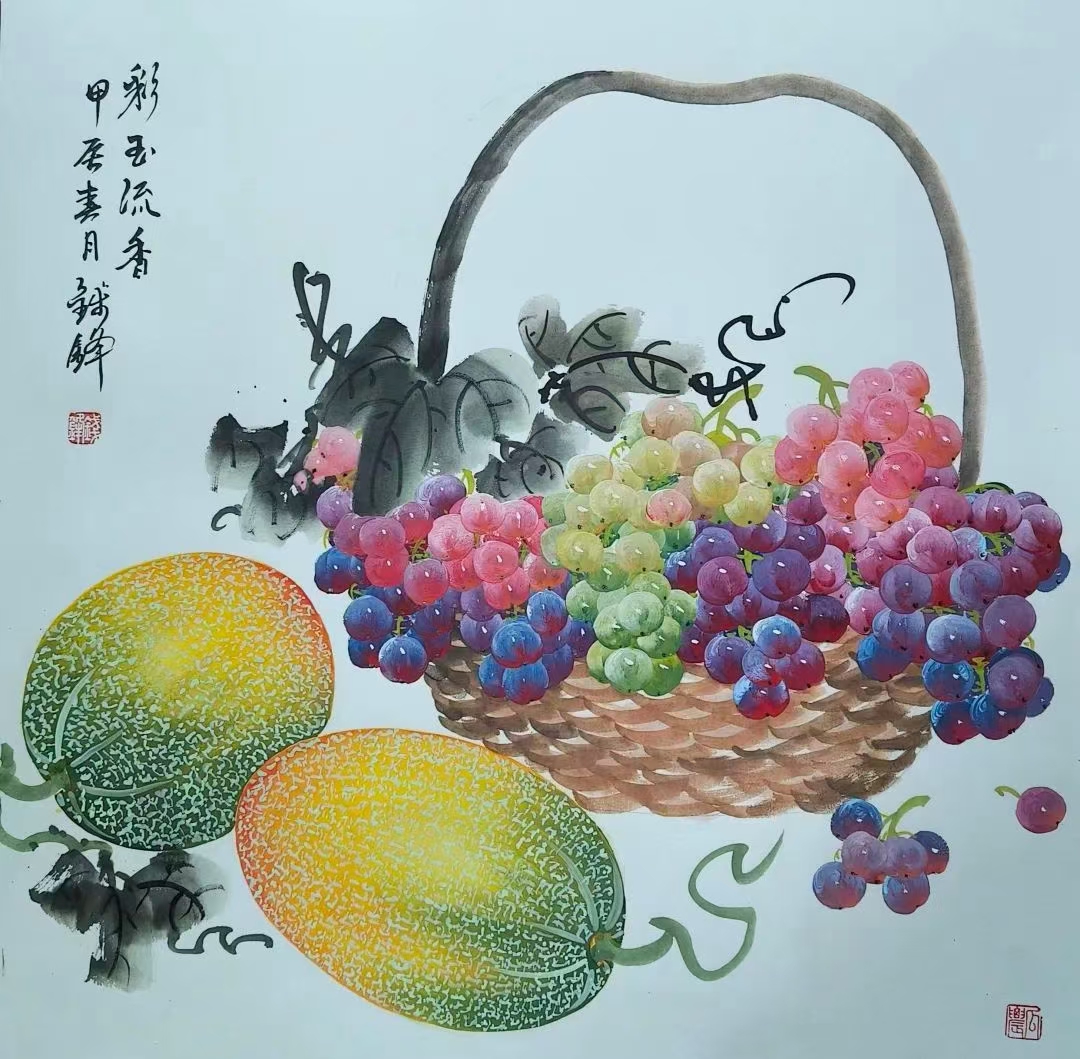 西部青葙|梁文源:看钱峰先生画哈密瓜即赠