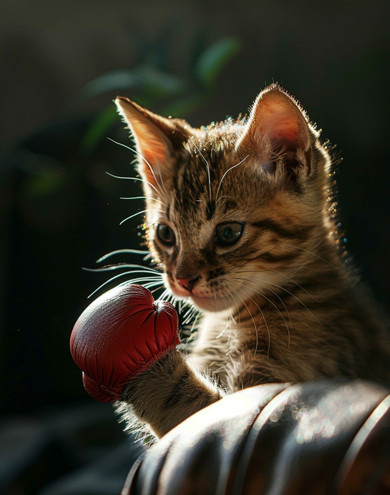 春节宅家计划# 成功源于勤奋,源于坚持不懈的努力,小猫咪在学习拳击