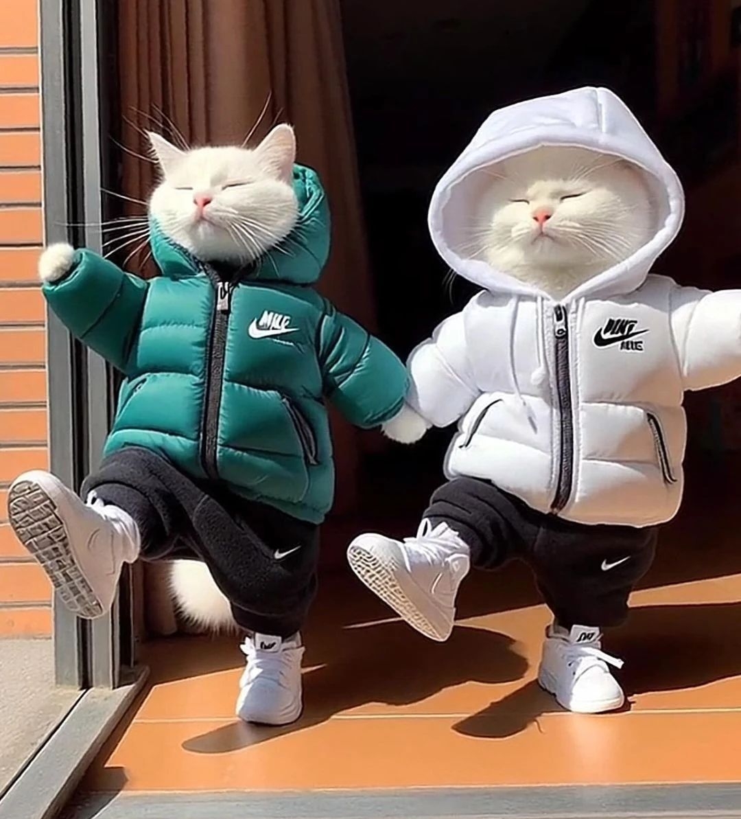 都说过年忙坏大人乐坏小孩,确实是这样,不信你看这两猫咪兄弟一点也不