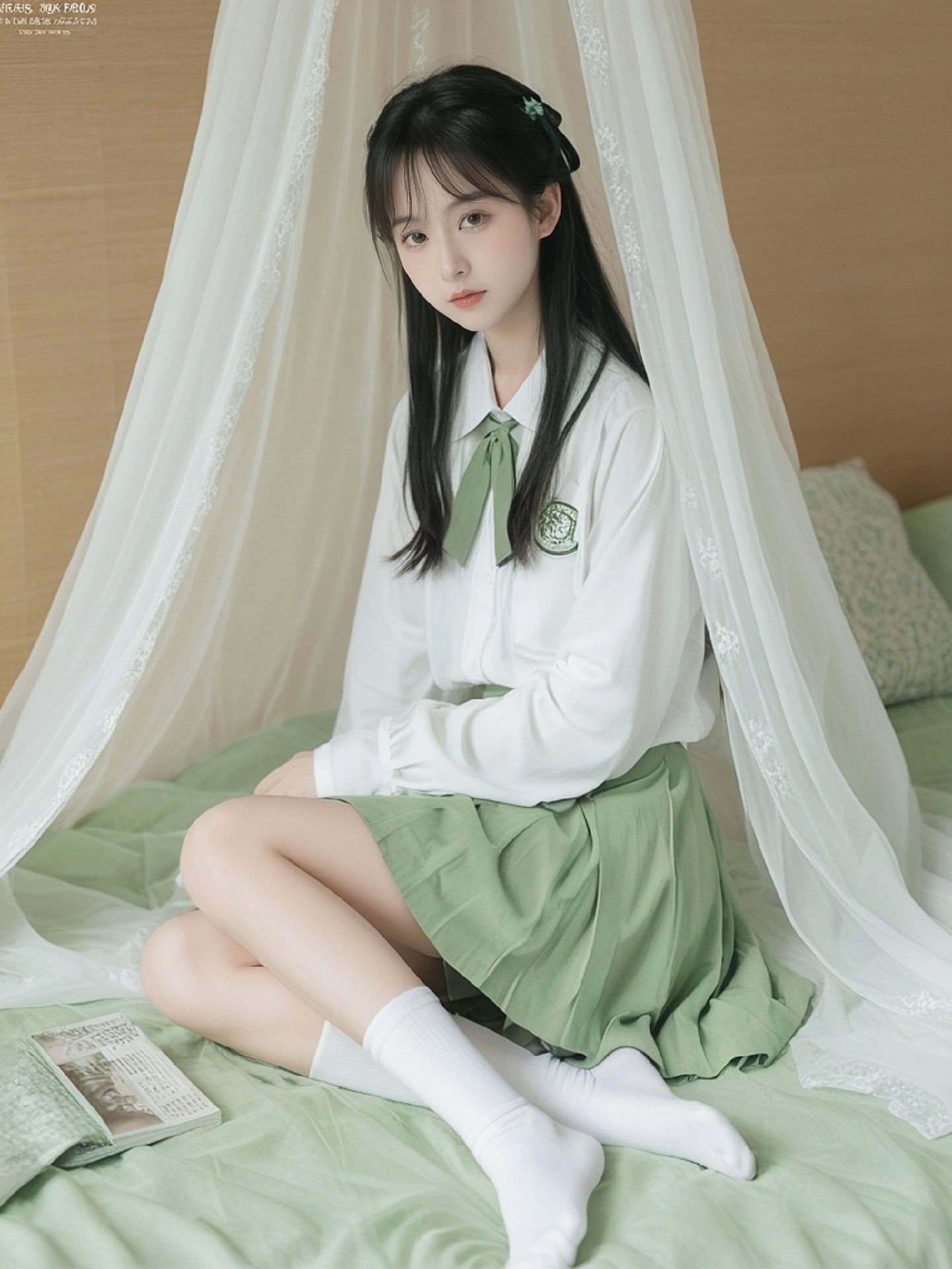 美丽女孩,清纯唯美可爱,她的一举一动都提现了她阳光自信的一面,古韵
