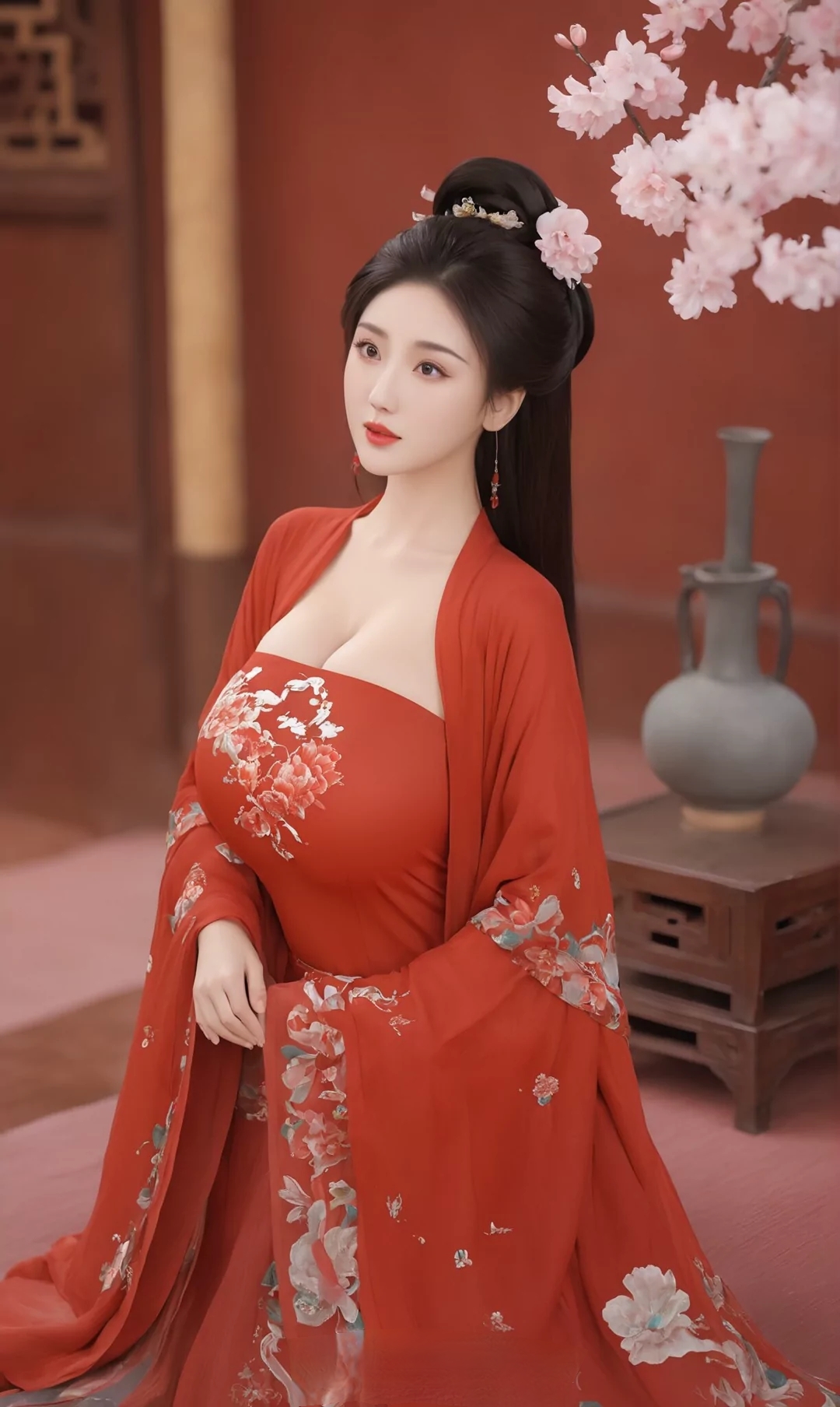 大胸妹子汉服图片