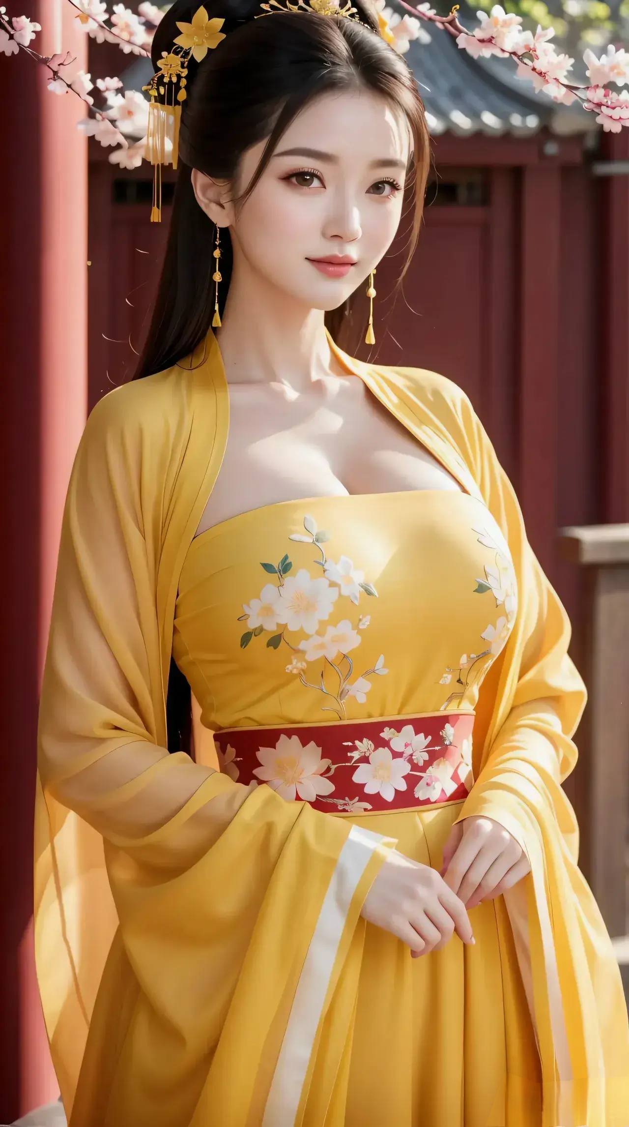 大胸妹子汉服图片