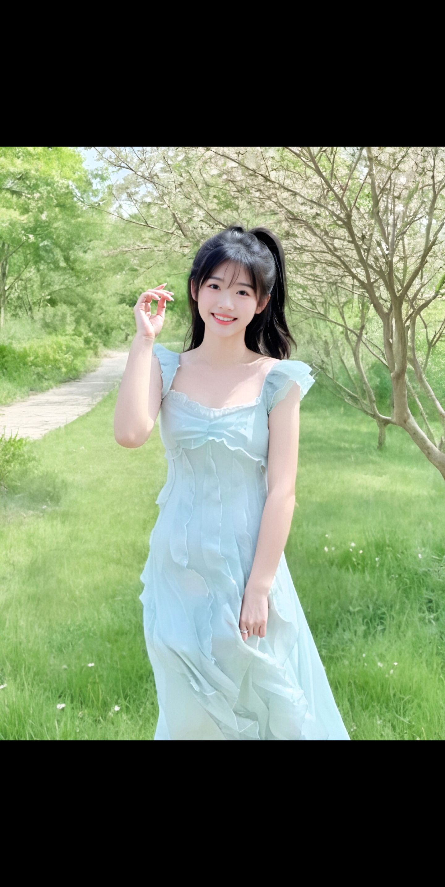清新脱俗,宛如仙女下凡,让人心动不已.