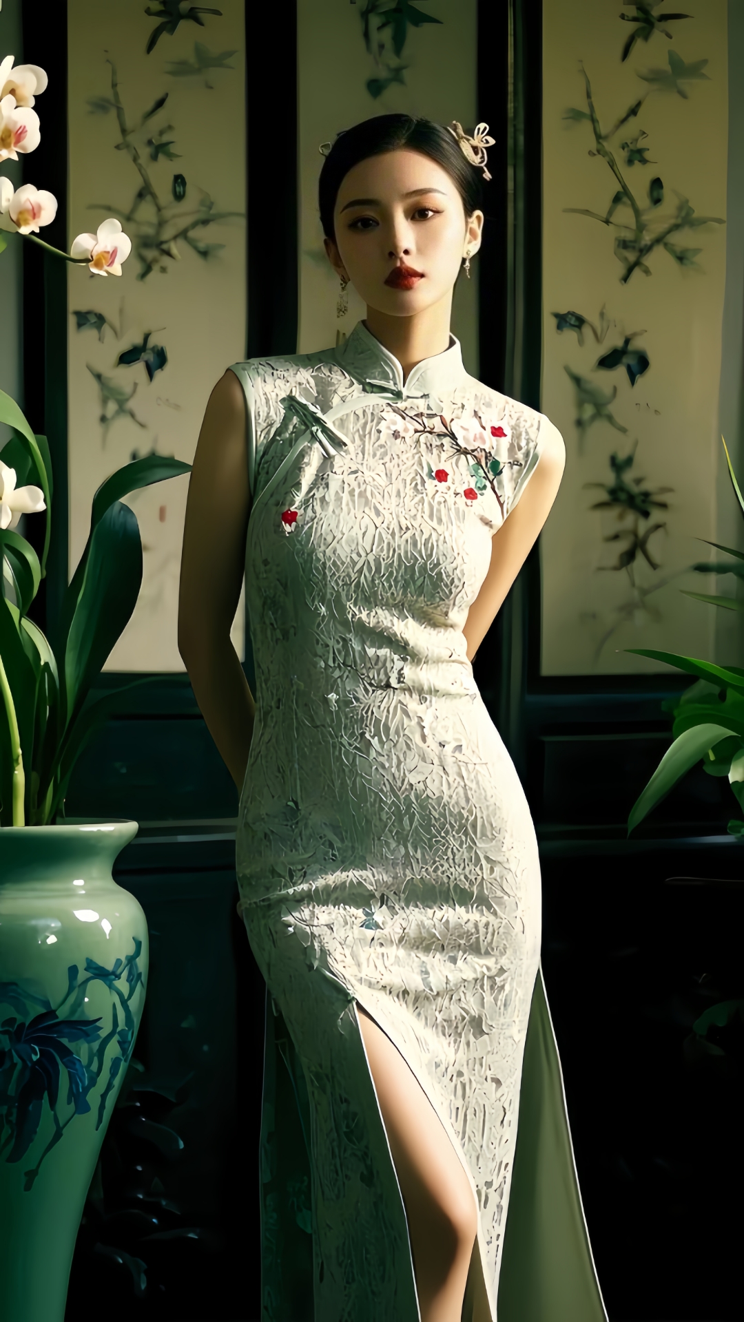 旗袍小姐姐,优雅古典美,尽展东方韵味