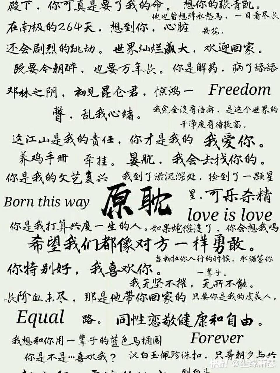"你好,我是原耽女孩,很荣幸能遇到你,我在此为你立下誓言,我将永远