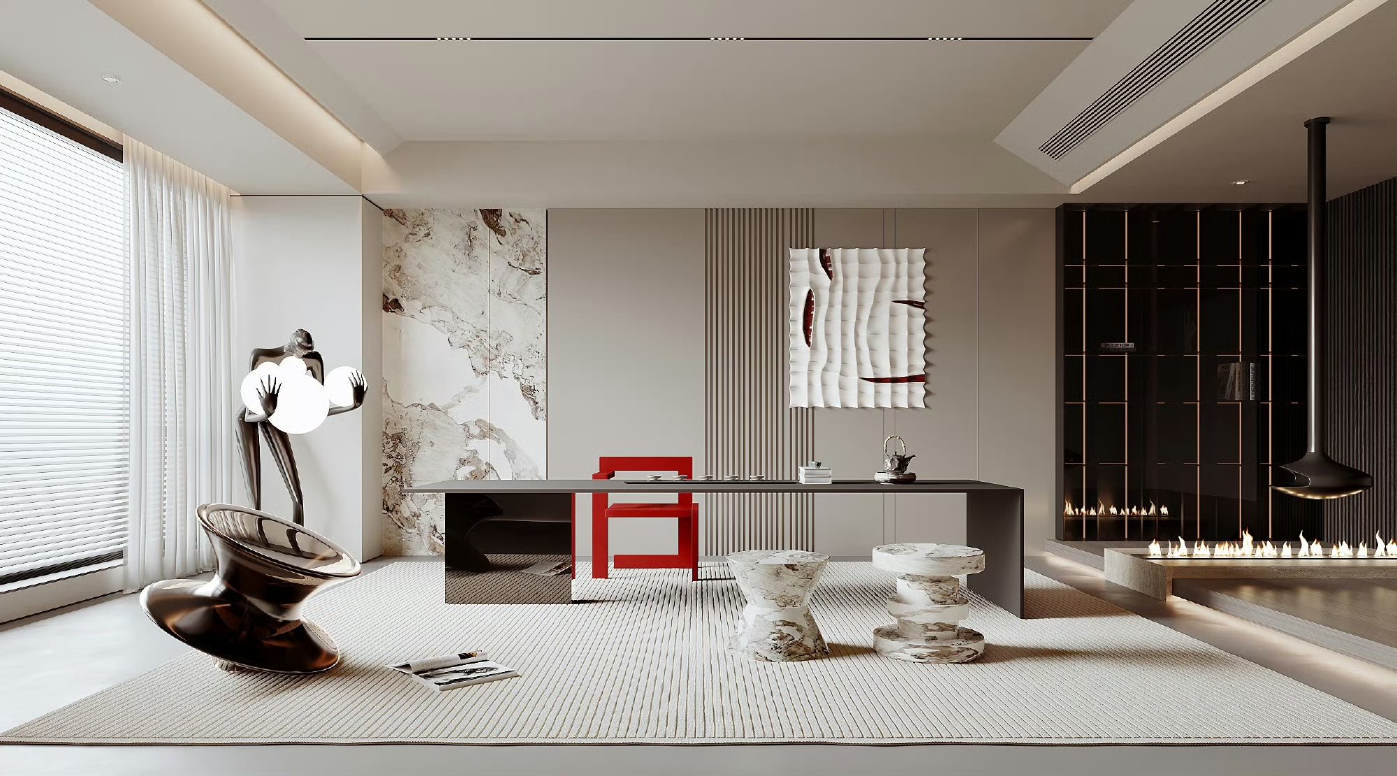 现代简约风茶室空间设计效果