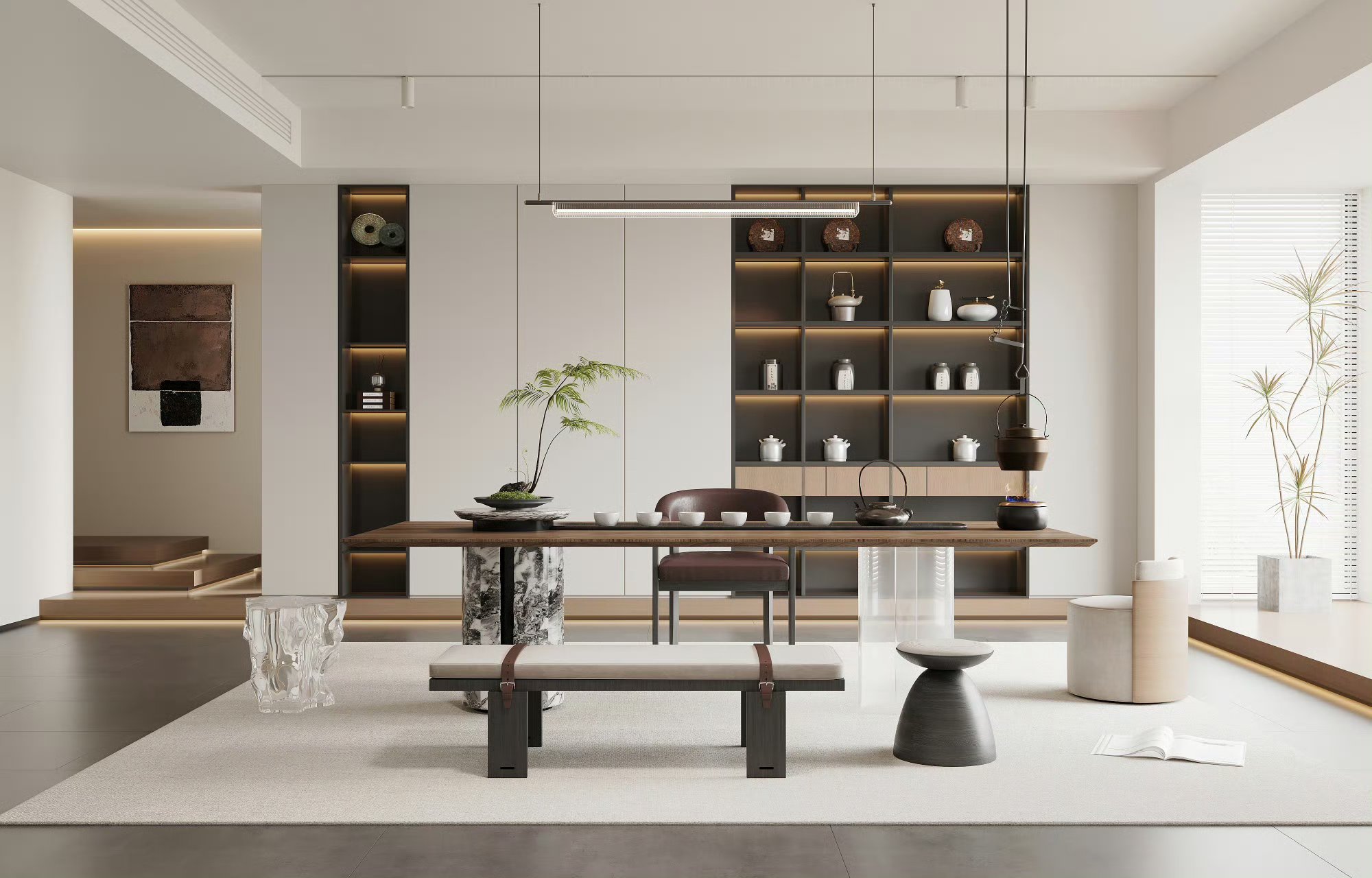 现代简约风茶室空间设计效果