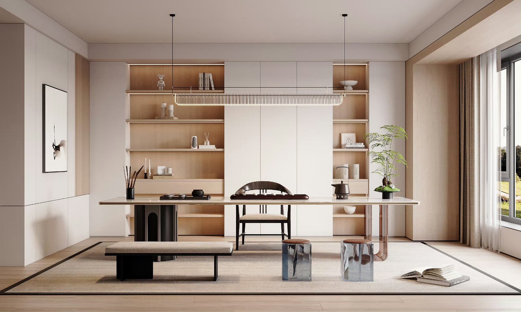 现代简约风茶室空间设计效果