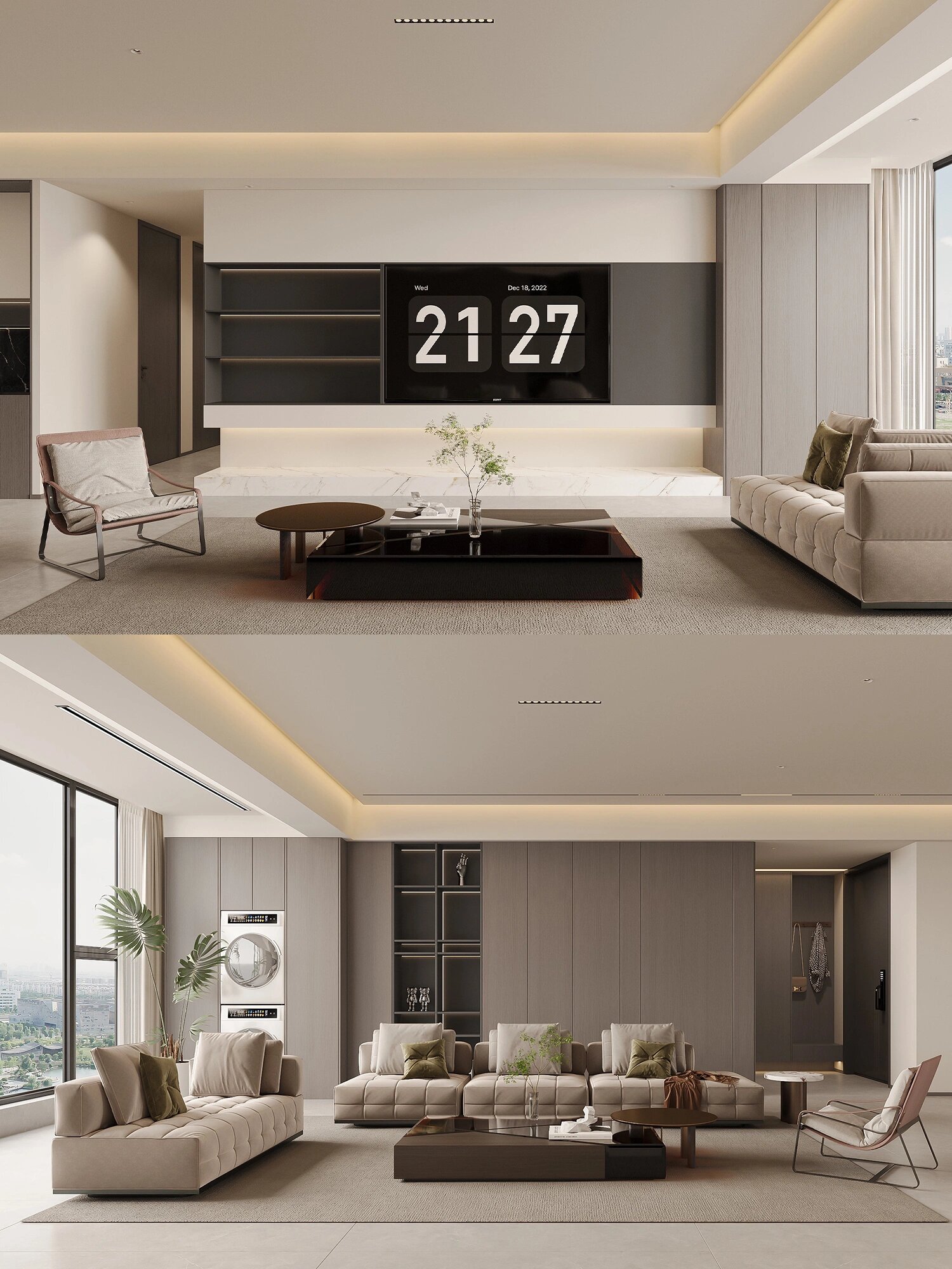 推荐五款现代极简客厅背景墙设计方案