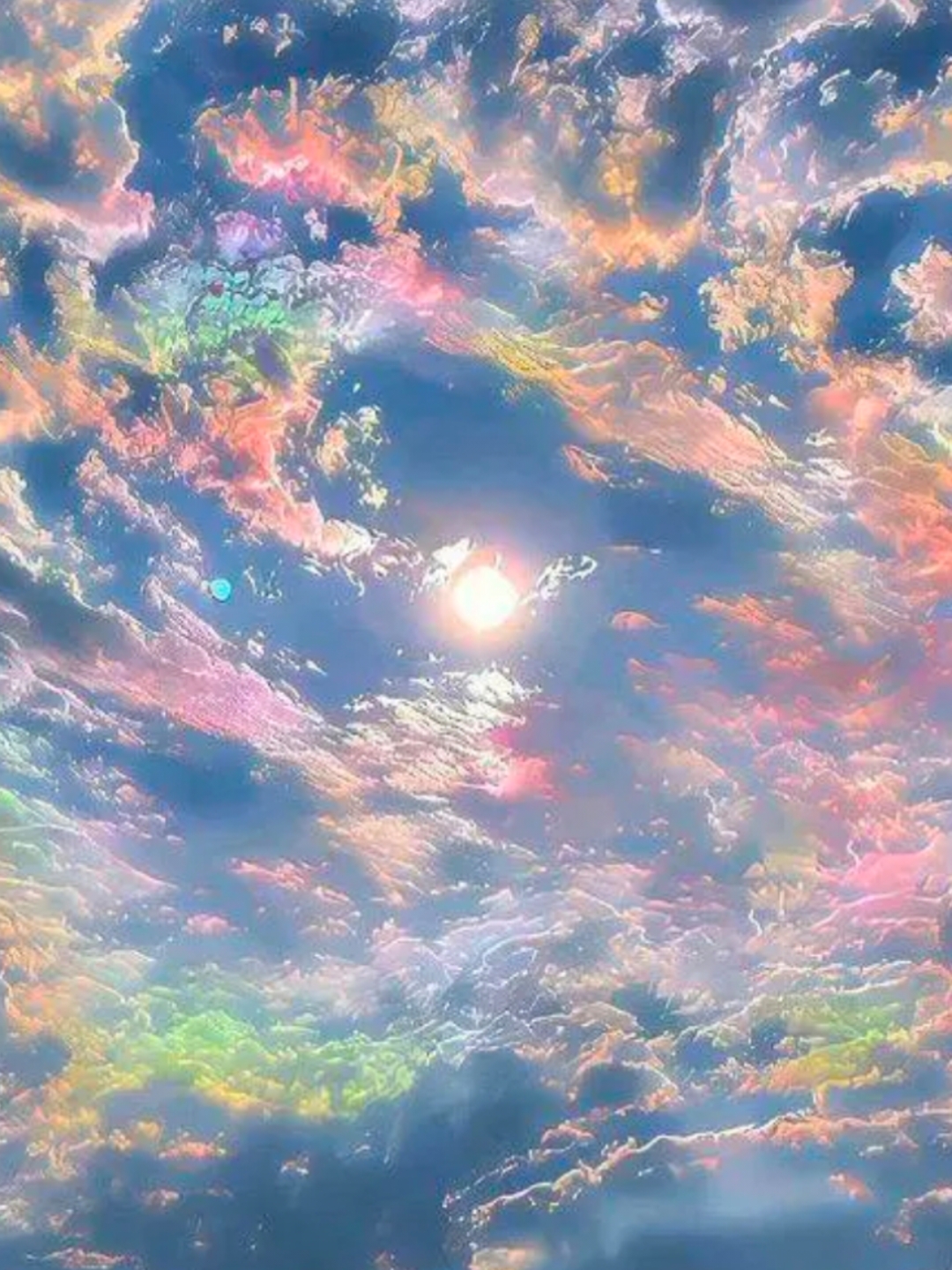 这五彩缤纷的天空也太可爱了吧.有没被惊艳到啊.仿佛仙女下凡啊.