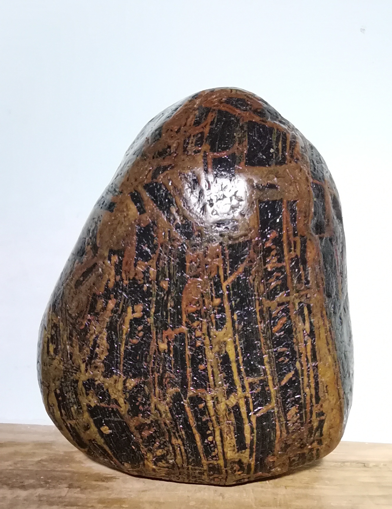 2024长江新出水奇石《咏柳》!