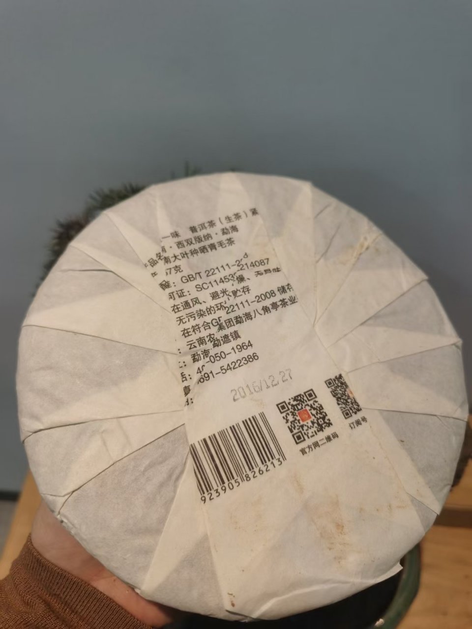 跳楼价出; 2016年黎明茶厂八角亭龙雀一味,生茶,茶底,回甘生津不错,分