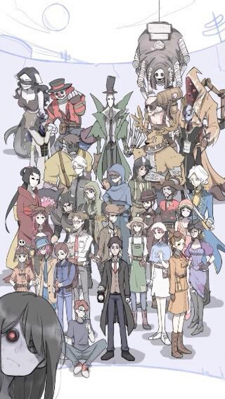 第五人格全家福,这是一周年的有些皮肤没有.