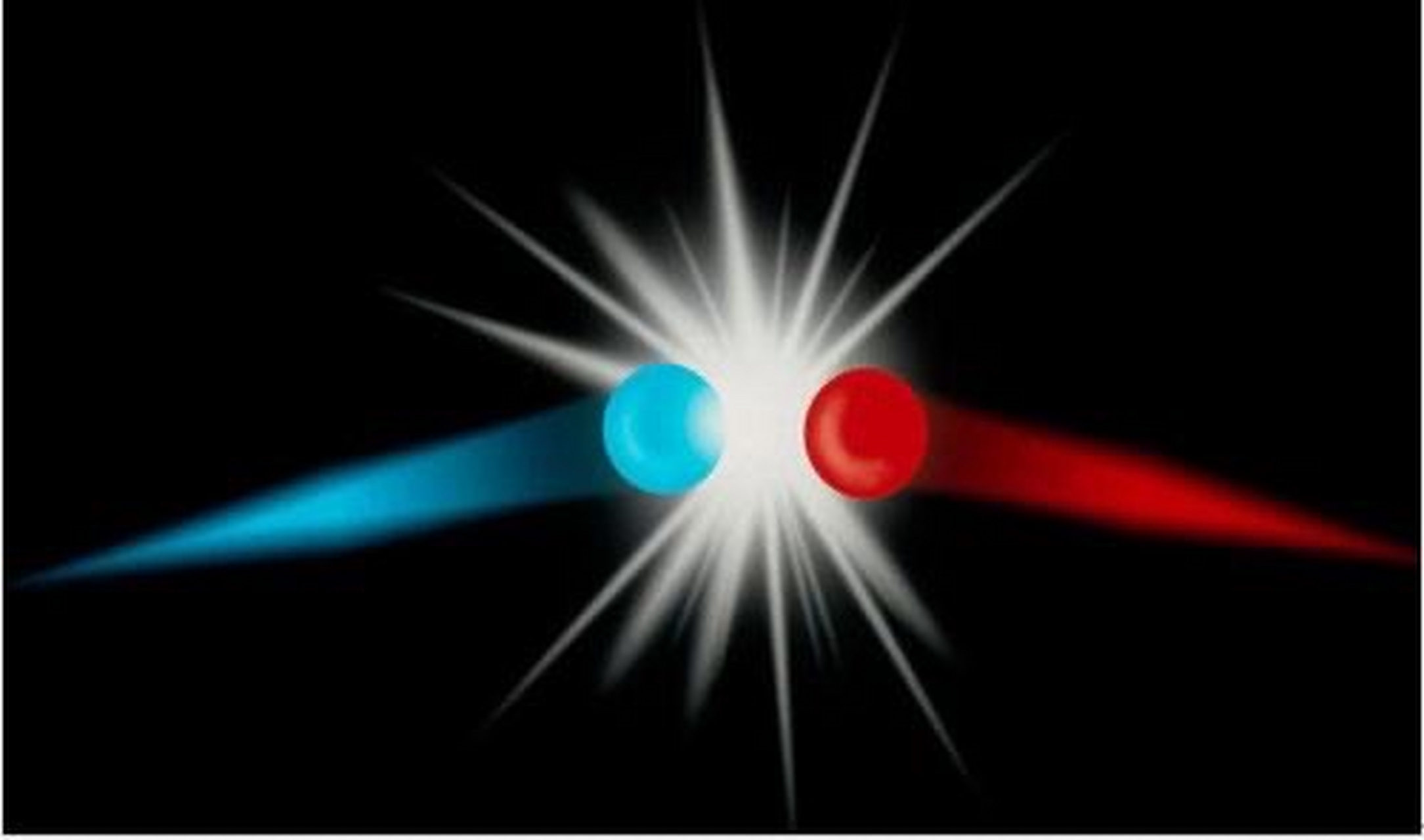 当正反物质相遇时,双方就会相互湮灭抵消,发生爆炸并产生巨大能量.