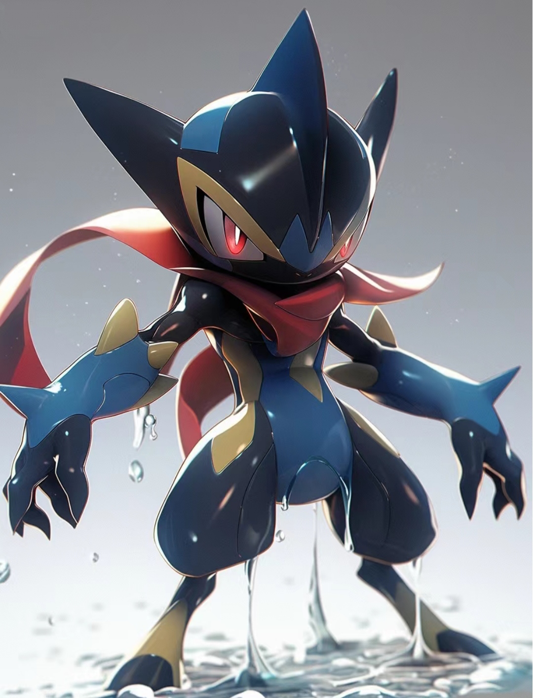 忍蛙是水属性和恶属性的宝可梦,为卡洛斯地区的最初的伙伴之一的最终