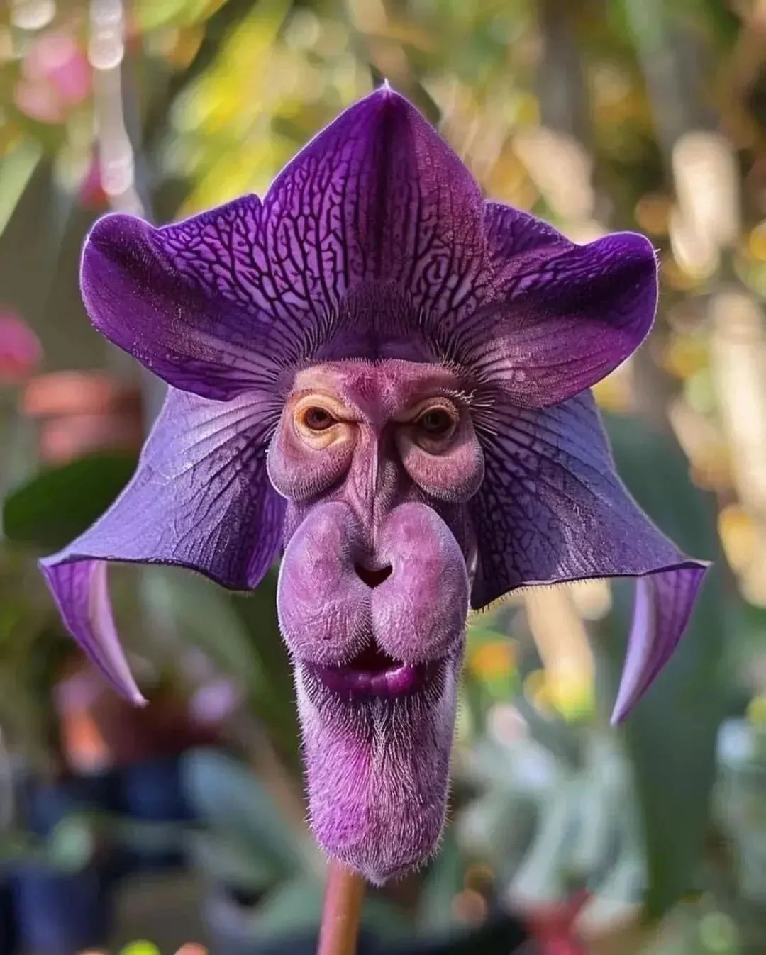 哇,这朵花也太像猴子的脸了吧!