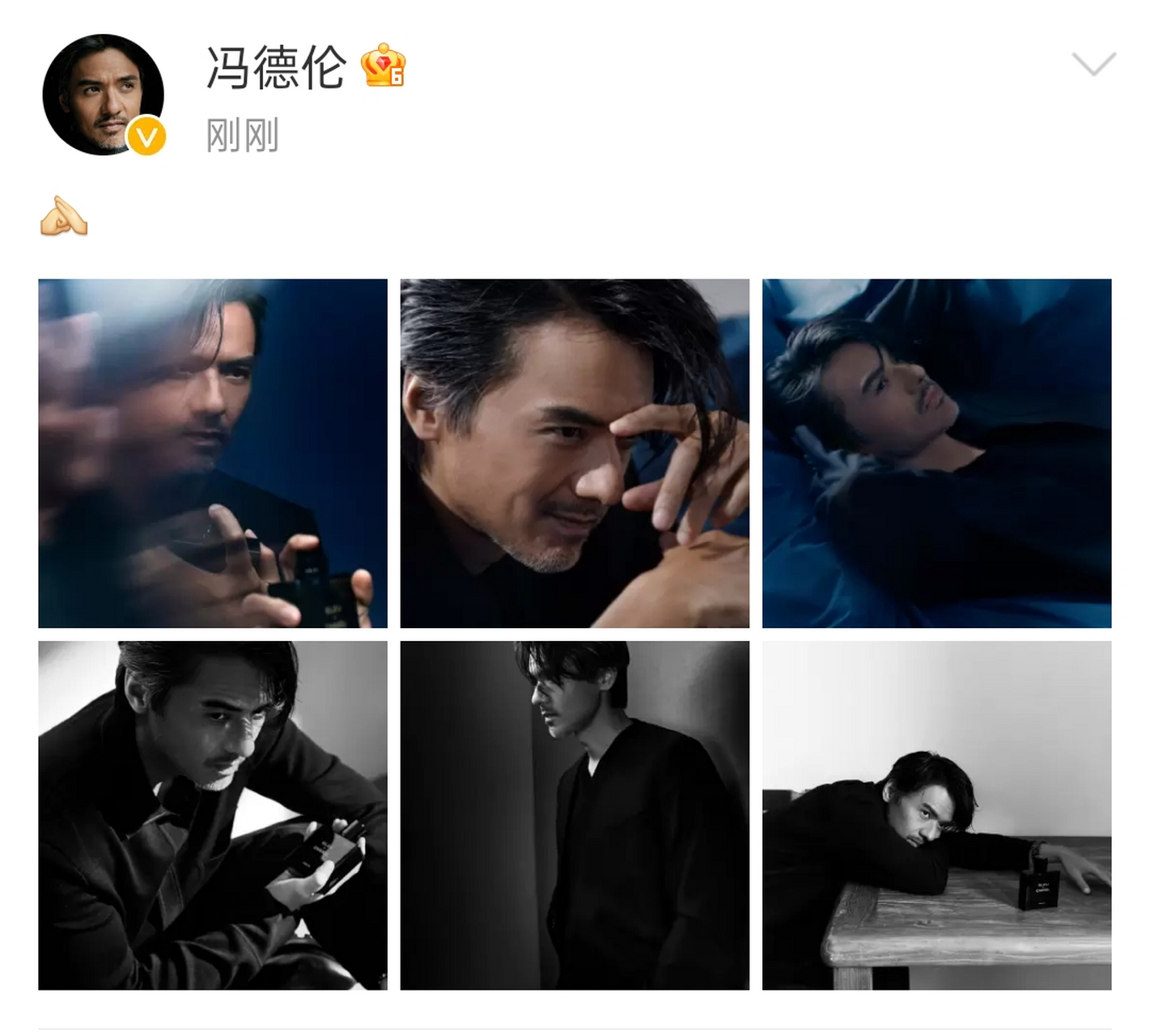 舒淇老公冯德伦晒黑白氛围照,48岁的他任然酷酷的有型,网友直夸冯导太