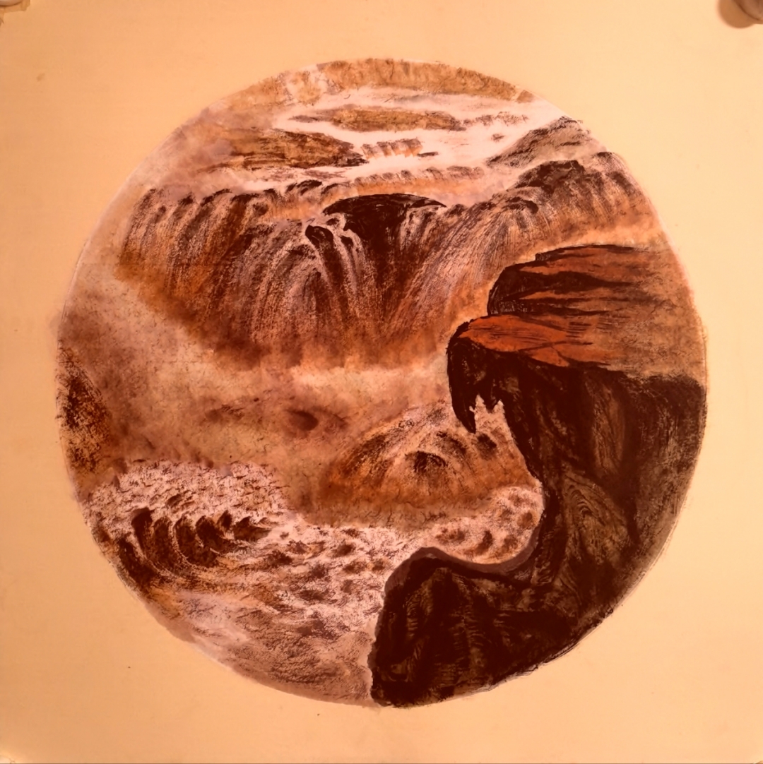 哇,这幅画真让人心旷神怡,仿佛置身于那瀑布之下,听那水声潺潺,周围