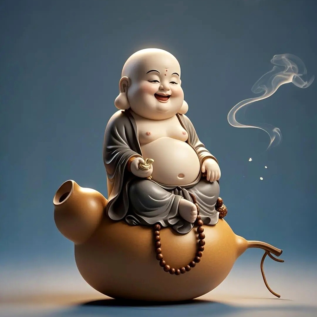 相见欢·开心小弥勒 貌合弥勒憨容,小顽童. 笑口弯成新月,沐春风