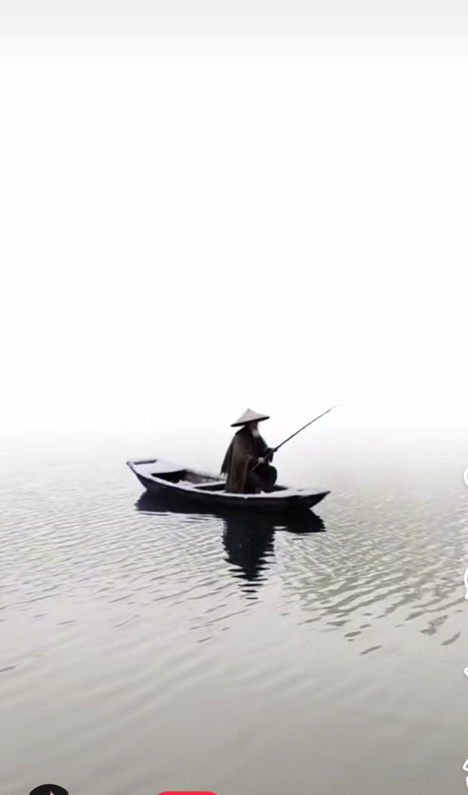 孤舟蓑笠翁,独钓寒江雪