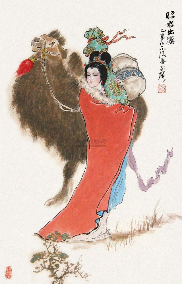 中国古代有四大美女之称的王昭君有沉鱼落雁之美,几幅昭君出塞图勾络