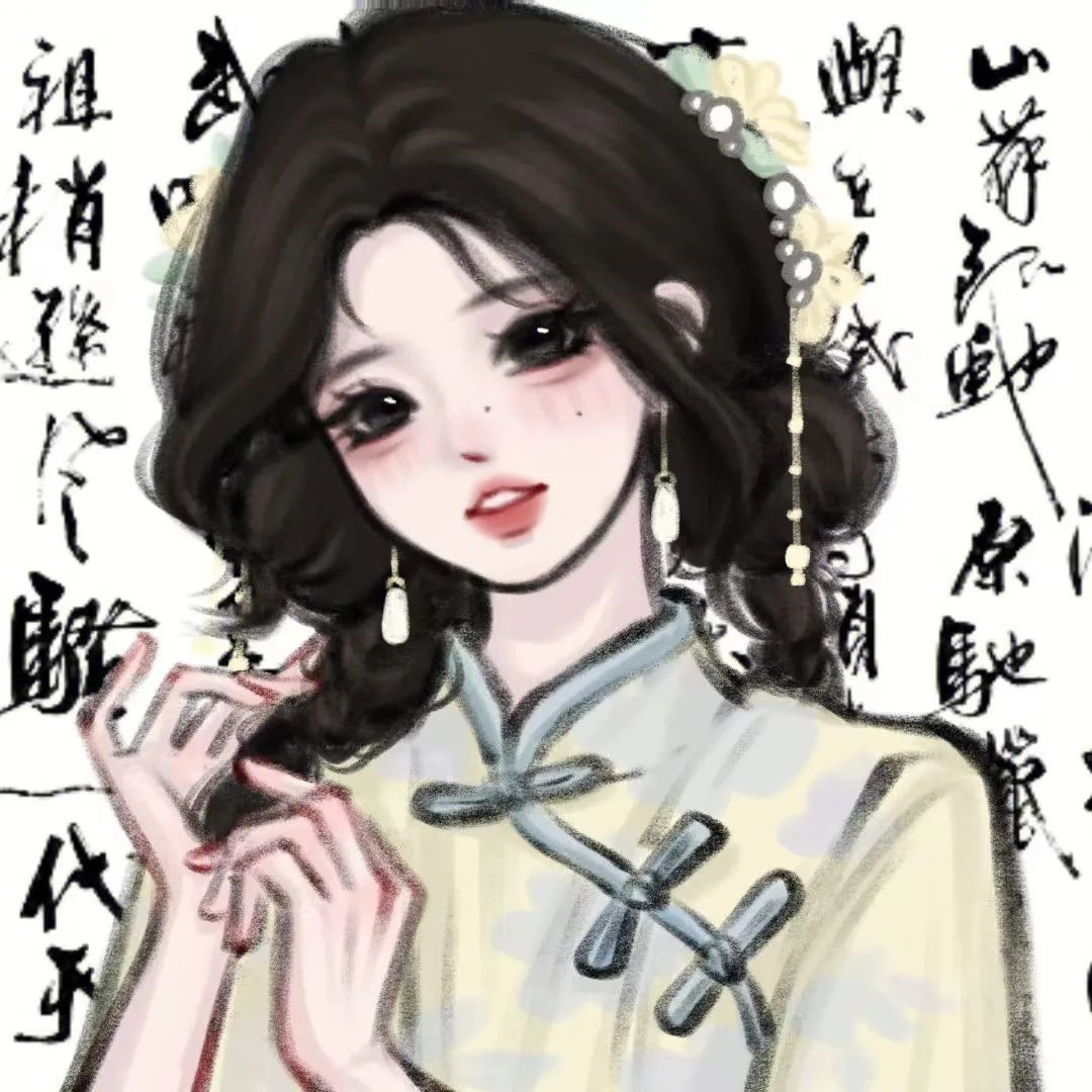 手绘头像 | 新中式古风文艺女生头像