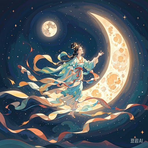 据说,常羲生下了十二个月亮,这十二个月亮代表着一年中的十二个月