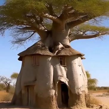 我真是被非洲的猴面包树震撼到不行!它居然能当房子住.