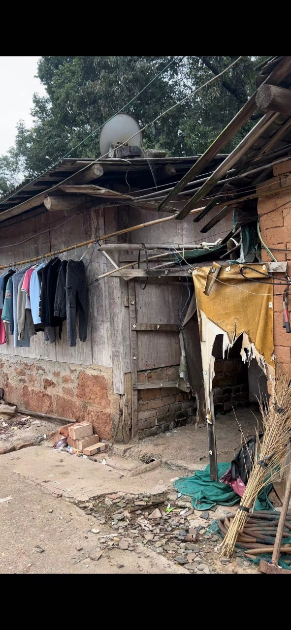 我们一家人如今挤在这废弃的屋子里,生活的艰难超乎想象.