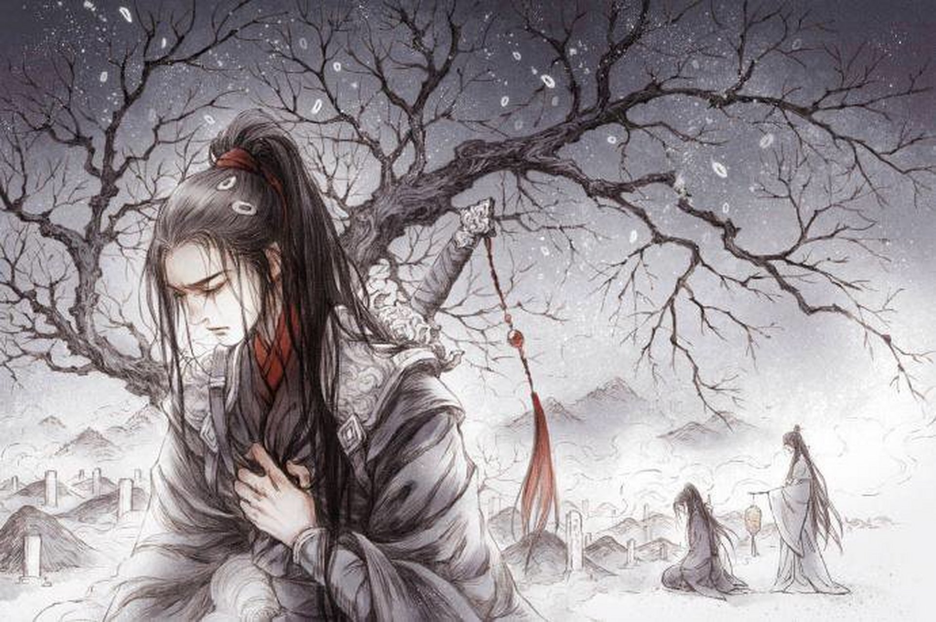 画师:古戈力 图一为小说《朱颜》实体书封面