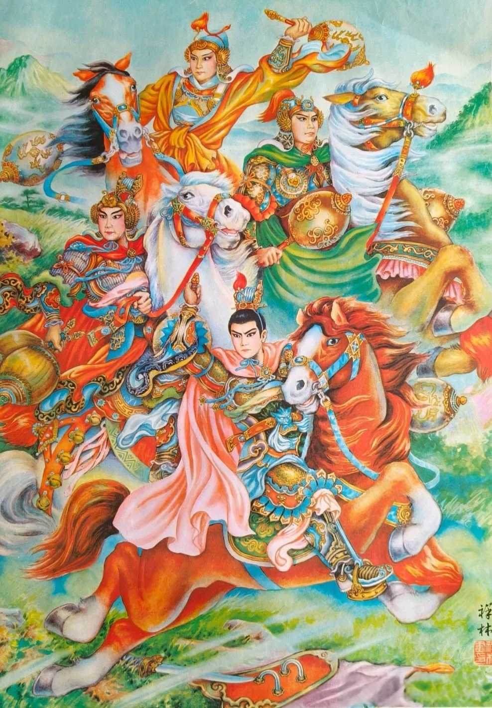 昔年曾见——年画里岳飞帐下的四猛将"八大锤"