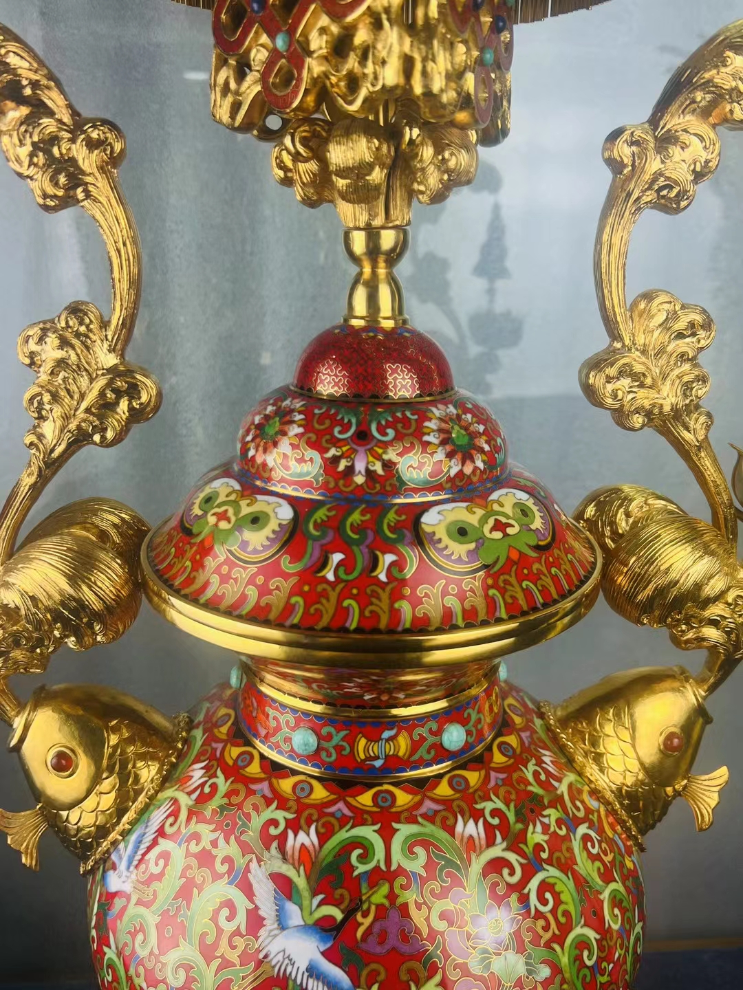 霍铁辉大师景泰蓝精品《八宝如意尊》现货该作品以佛教中的吉祥八宝为